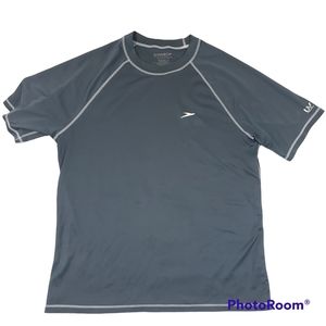 Speedo Men's Grey Dri-Fit Athletic Sports Shirt Top Size XL